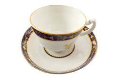 SCOTTISH PRIDE! CHAMBERLAIN WORCESTER CUP AND SAUCER, C.1790 - Fagan Arms