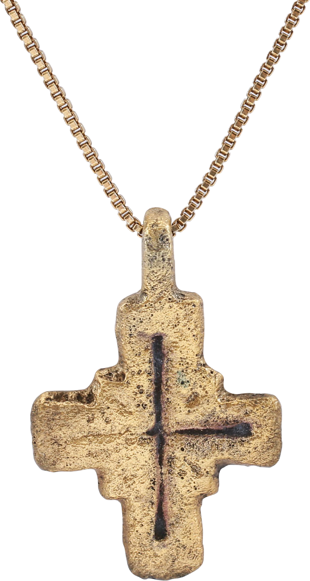 MEDIEVAL EUROPEAN PILGRIM S CROSS NECKLACE 8th 12th CENTURY