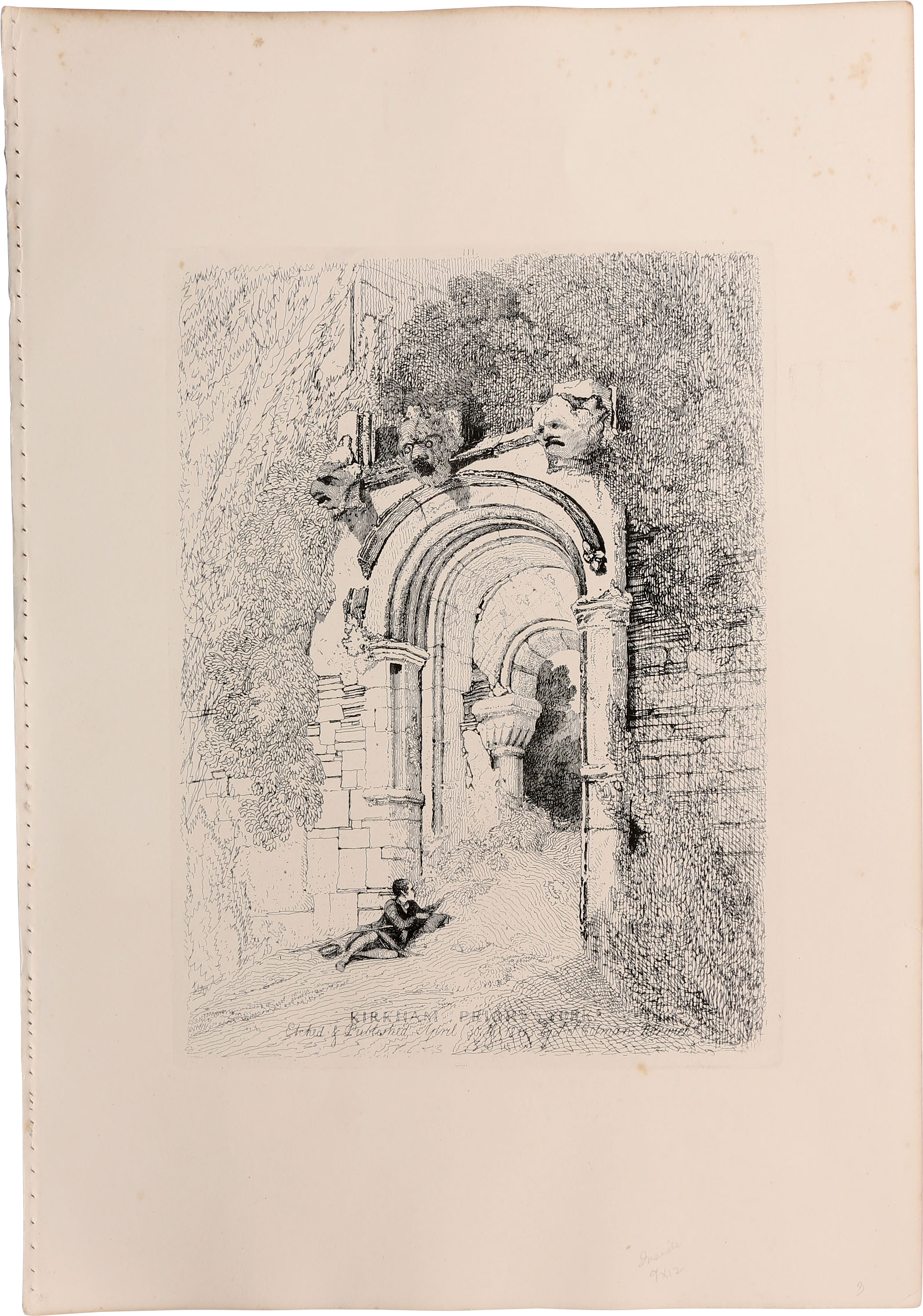 COTMAN: KIRKHAM PRIORY YORK. John Sell Cotman (1782-1842) - Fagan Arms