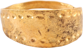 VIKING GILT RING C.800-900 AD, SIZE 9 ¼