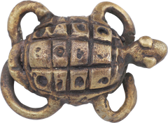 ASHANTI FIGURAL GOLD WEIGHT, TURTLE C.1900, ex: Sir Cecil Armitage Collection - Fagan Arms