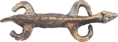 ASHANTI FIGURAL GOLD WEIGHT, CROCODILE C.1900, ex: Sir Cecil Armitage Collection - Fagan Arms