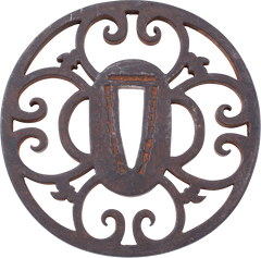 JAPANESE IRON TSUBA, EDO PERIOD - Fagan Arms