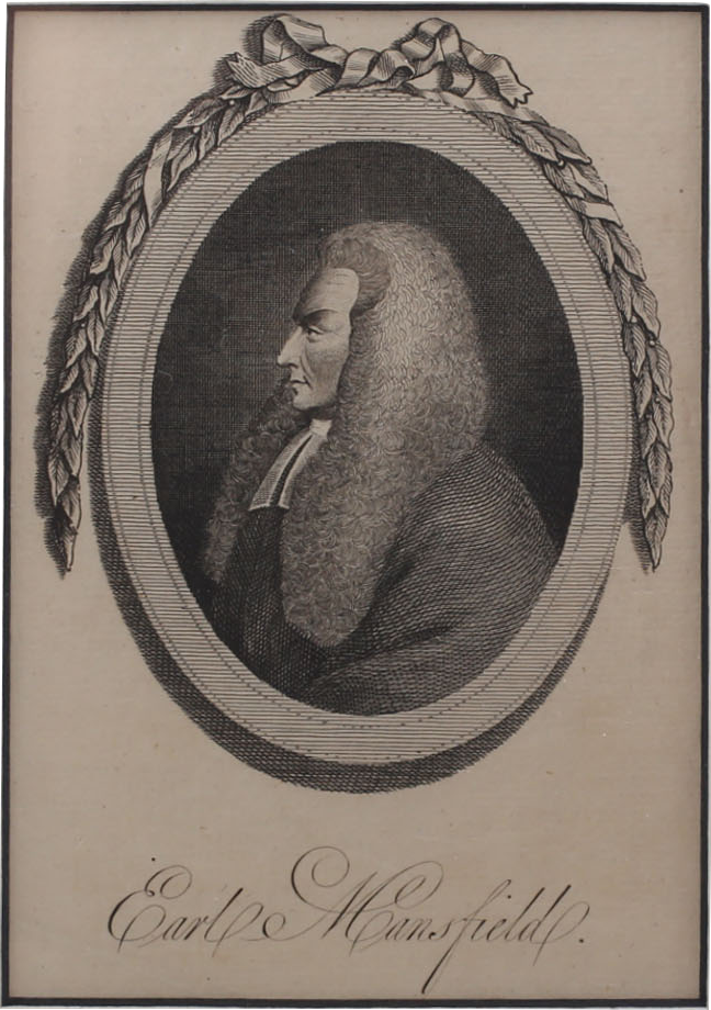 ORIGINAL ENGLISH LITHOGRAPH, EARL OF MANSFIELD - Fagan Arms