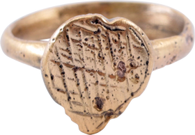 FINE VIKING HEART RING C.900-1050 AD, SIZE 7 ½