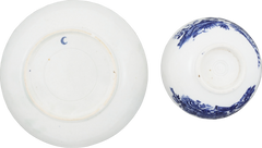 ENGLISH WORCESTER PORCELAIN TEA BOWL AND UNDER BOWL, DR. WALL PERIOD, C.1770-83 - Fagan Arms