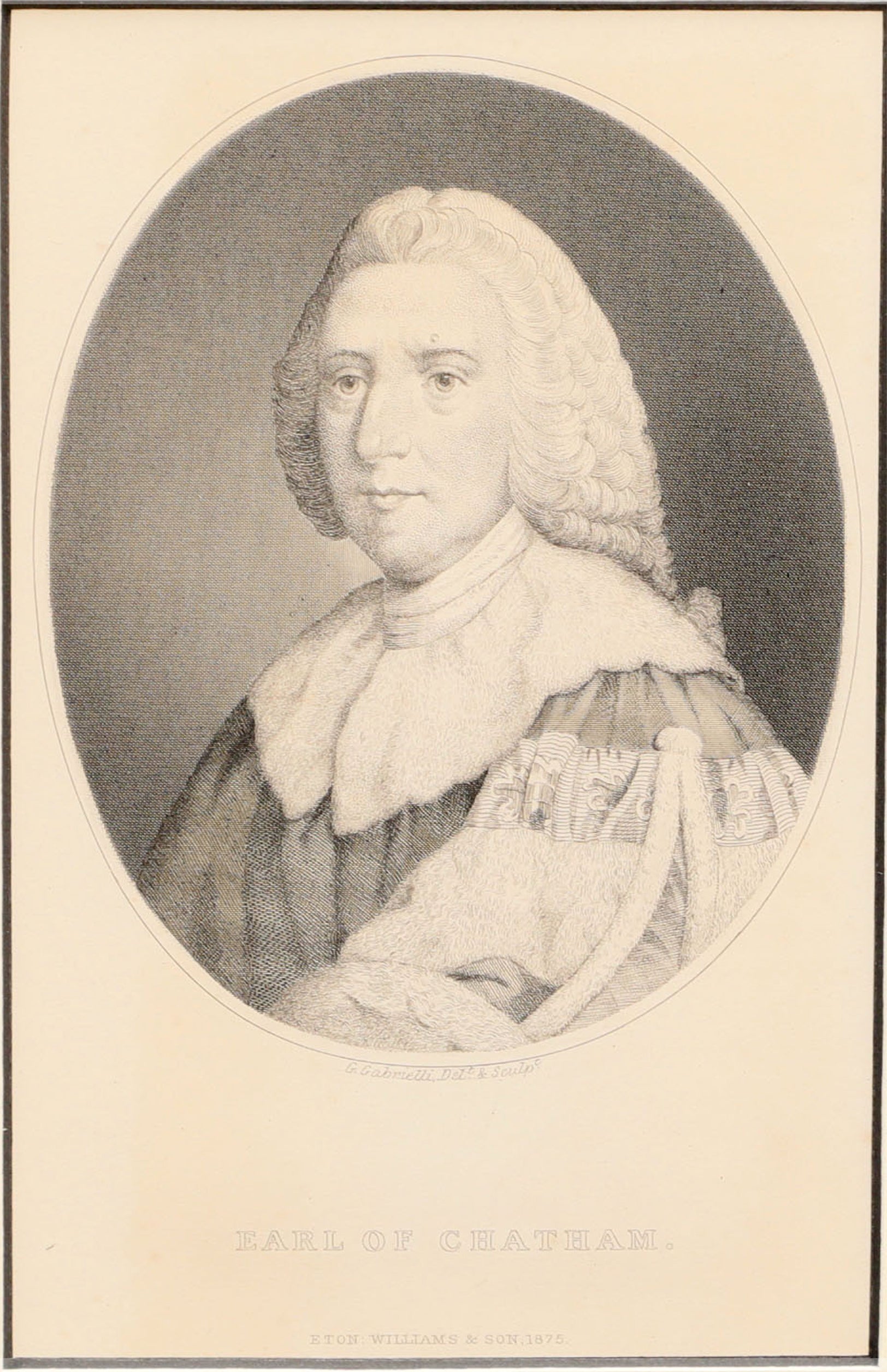 ORIGINAL ENGLISH LITHOGRAPH, William Pitt - Fagan Arms