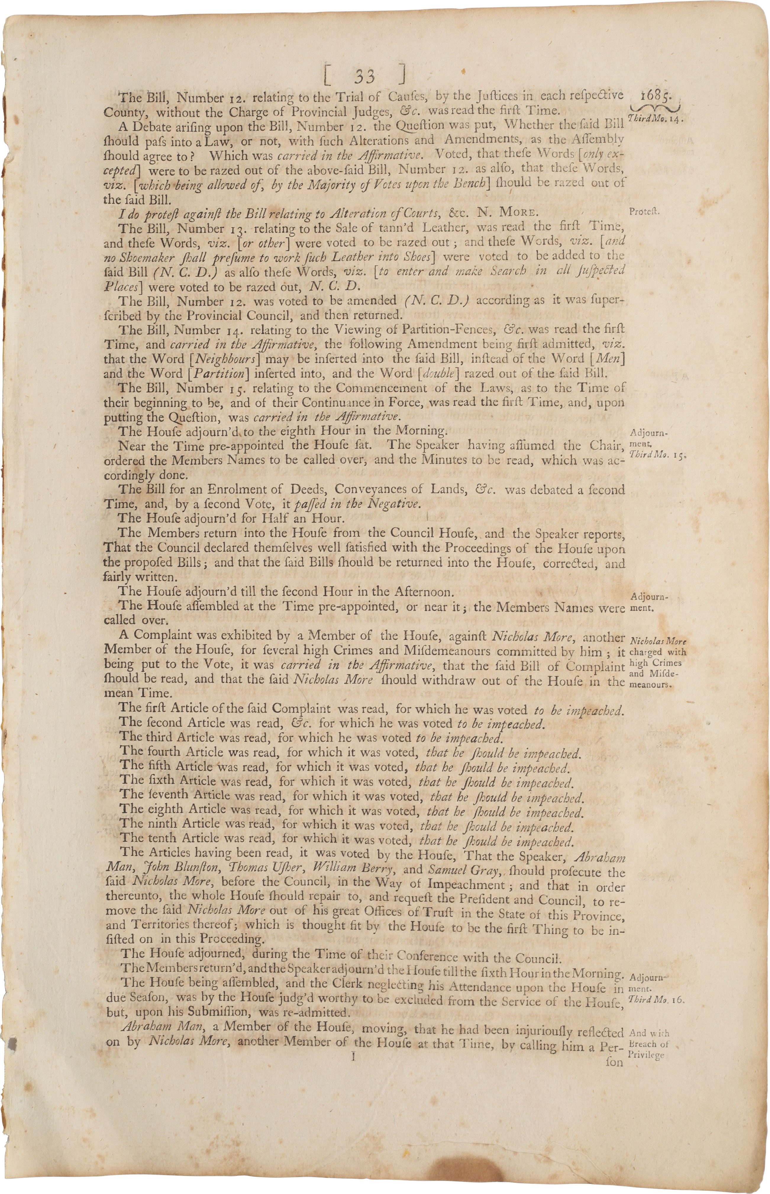 ACTUAL PAGE PRINTED BY BENJAMIN FRANKLIN IN 1752 - Fagan Arms
