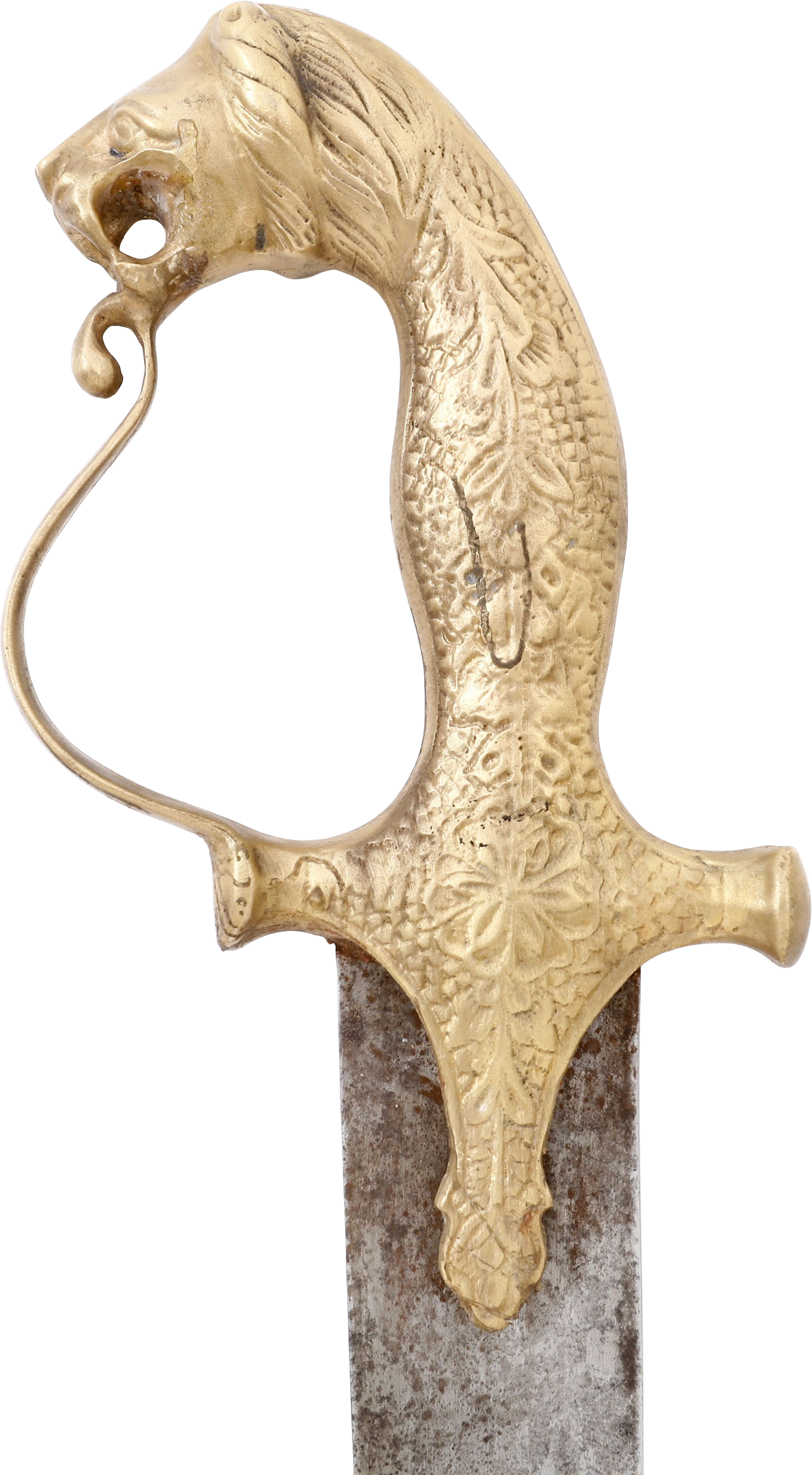 INDO PERSIAN LION HEAD SHAMSHIR - Fagan Arms