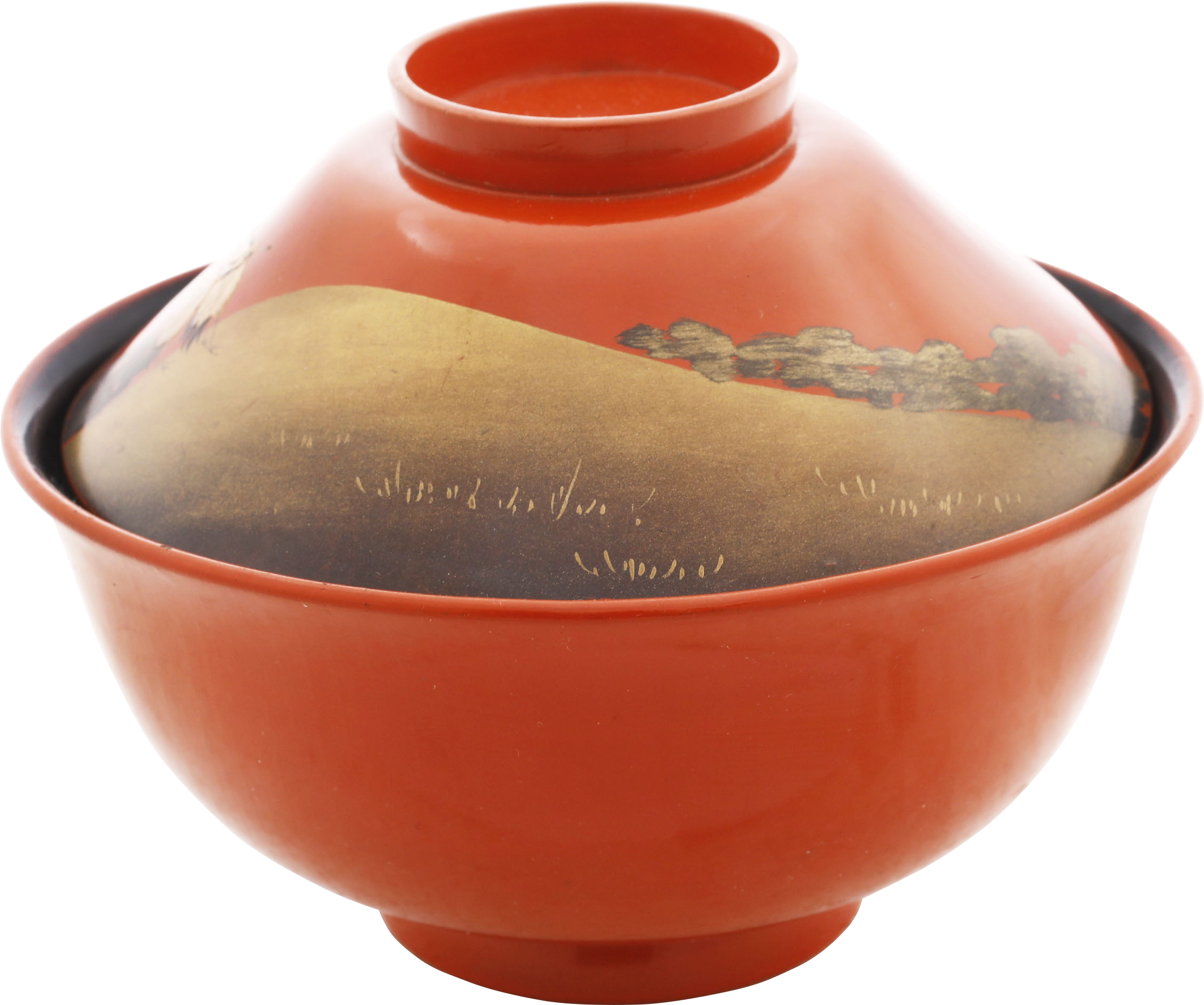 FINE JAPANESE LACQUERED BOWL AND COVER - Fagan Arms