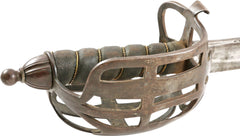 MASSIVE ENGLISH HEAVY CAVALRY BACKSWORD C.1750 - Fagan Arms