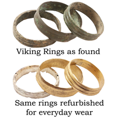 ANCIENT VIKING WEDDING RING C.850-1050, SIZE 2 1/2 - Fagan Arms