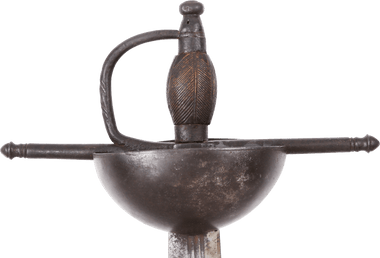 17th CENTURY CARIBBEAN CUP HILTED BROADSWORD
