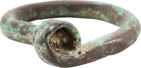 RARE CELTIC FINGER RING, C.400-100 BC SIZE 6