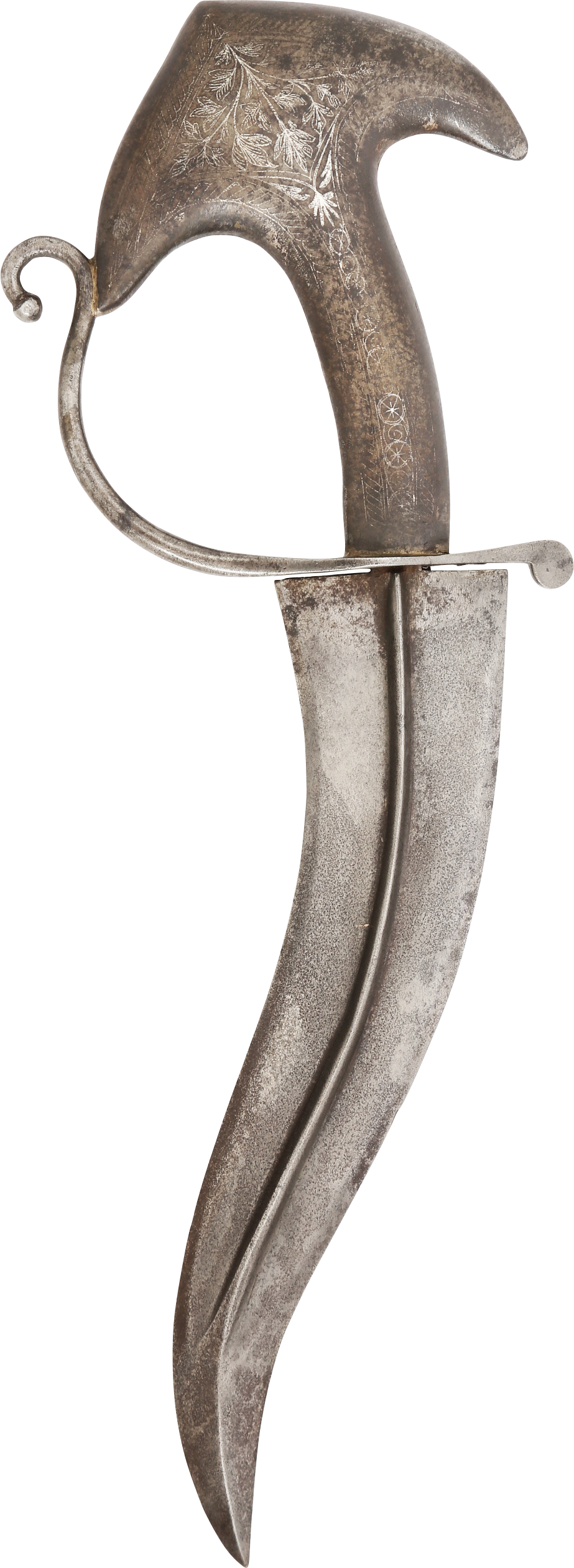 EXECPTIONALLY LARGE INDIAN ALL STEEL KHANJALARI - Fagan Arms