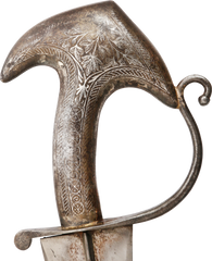 EXECPTIONALLY LARGE INDIAN ALL STEEL KHANJALARI - Fagan Arms