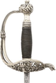 SPANISH 1860 PATTERN SILVER HILTED OFFICER’S SWORD