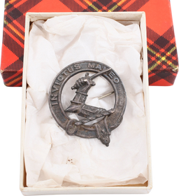 SCOTTISH PLAID BROOCH, C.1900 FOR ARMSTRONG
