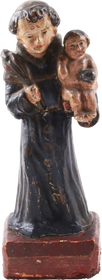 SPANISH COLONIAL FIGURE OF ST. FRANCIS