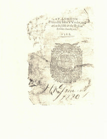 TUDOR ENGLAND PRINTED PAGE 1588