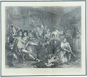 William Hogarth” A Rake’s Progress, Plate 3, The Orgy