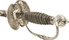 FINE SILVER HILTED FRENCH SMALLSWORD C.1750-60 - Fagan Arms