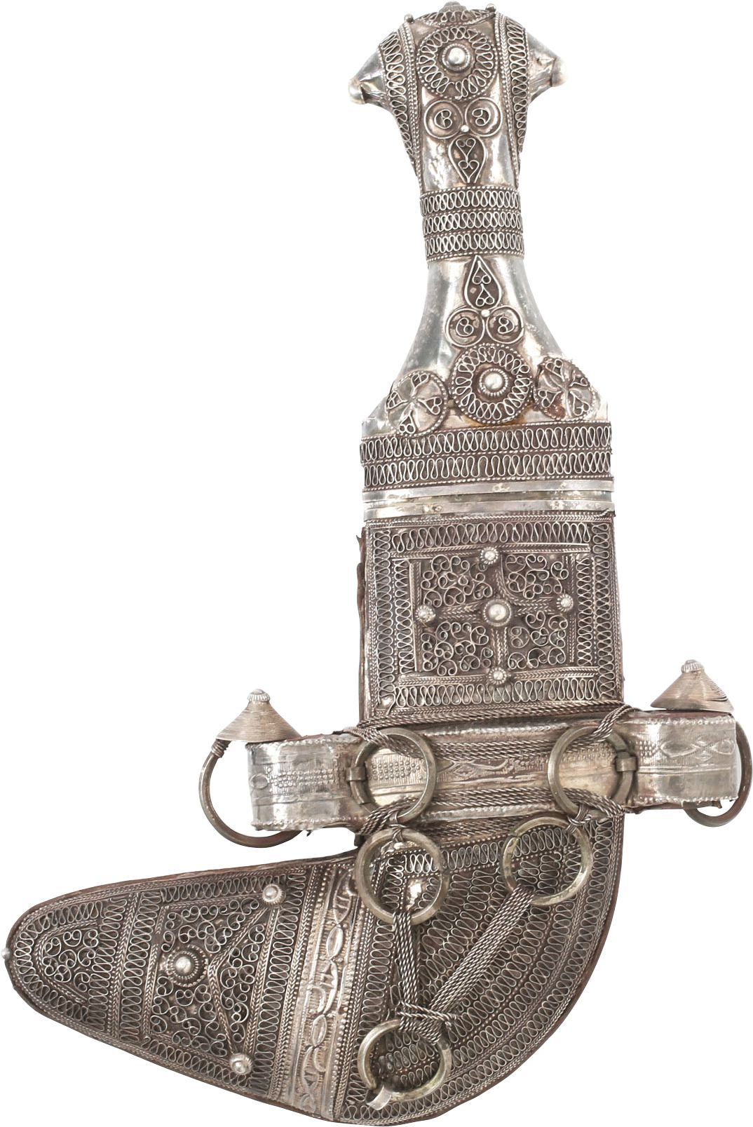 FINE SILVER MOUNTED SAUDI JAMBIYA - Fagan Arms