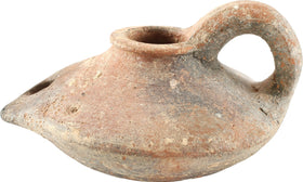 LATE ROMAN TERRA COTTA OIL LAMP. 5th-6th century AD.