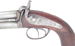 A FINE FRENCH OVER AND UNDER PERCUSSION PISTOL BY F.P. CARON PARIS 1852-74 GUNMAKER TO NAPOLEON III - Fagan Arms