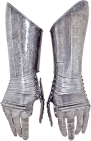 A PAIR OF EUROPEAN BRIDLE GAUNTLETS EARLY 17th CENTURY