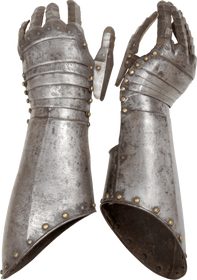 A PAIR OF EUROPEAN BRIDLE GAUNTLETS, EARLY 17th CENTURY