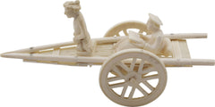 ANTIQUE ASIAN IVORY CART, DRIVER AND PASSENGER - Fagan Arms