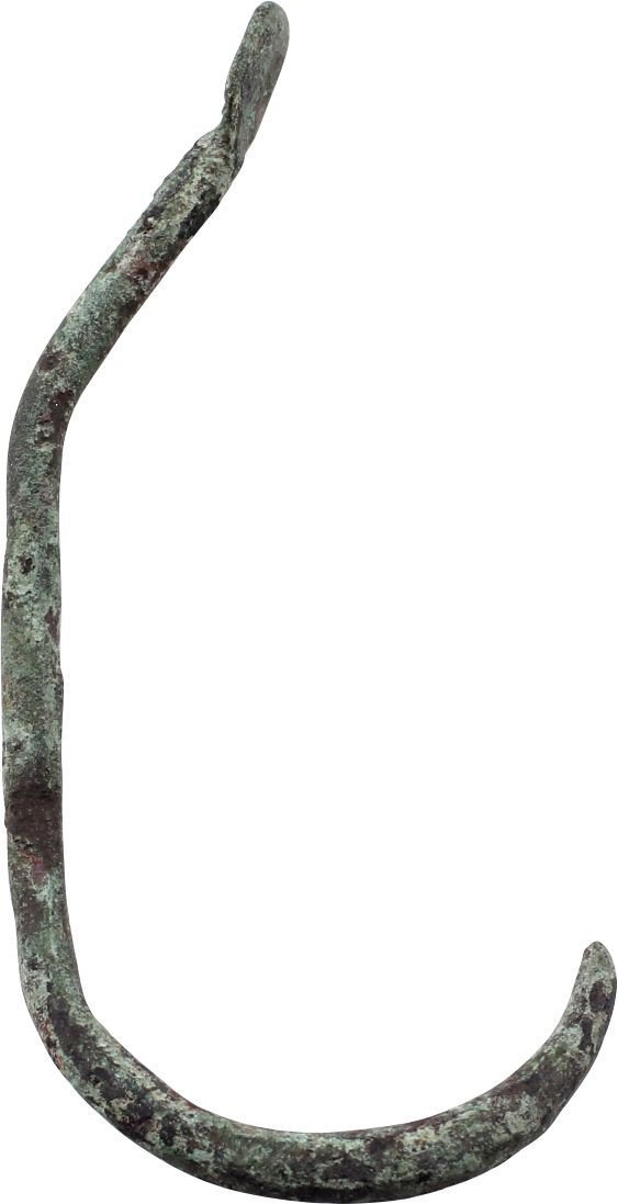 CELTIC BRONZE FISH HOOK C.800-400 BC