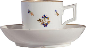 DERBY PORCELAIN CUP AND SAUCER