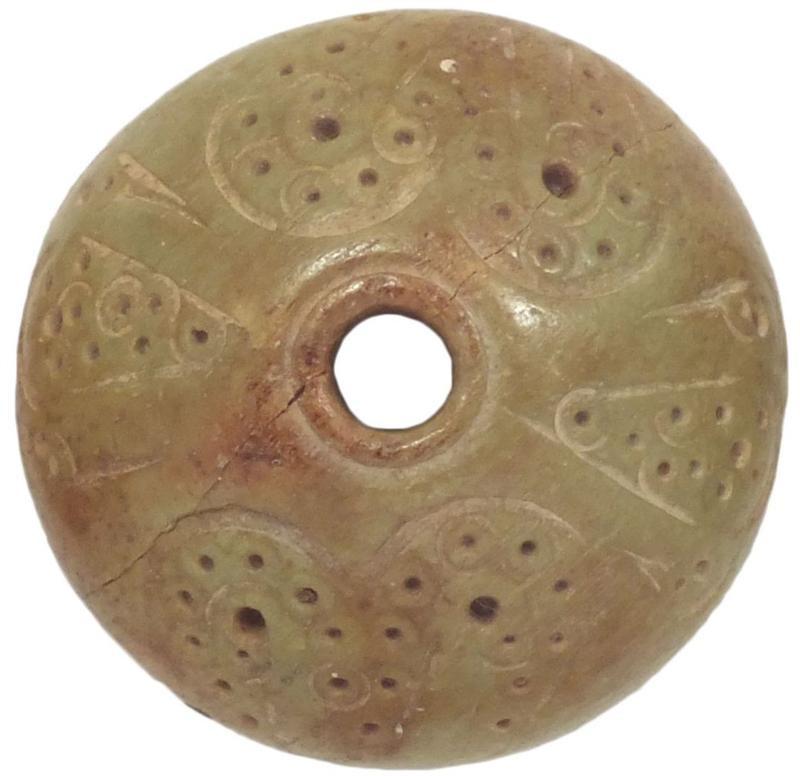 EGYPTIAN BONE SPINDLE WHORL - Fagan Arms