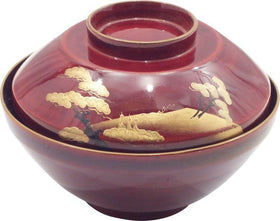 FINE JAPANESE LACQUERED COVERED BOWL