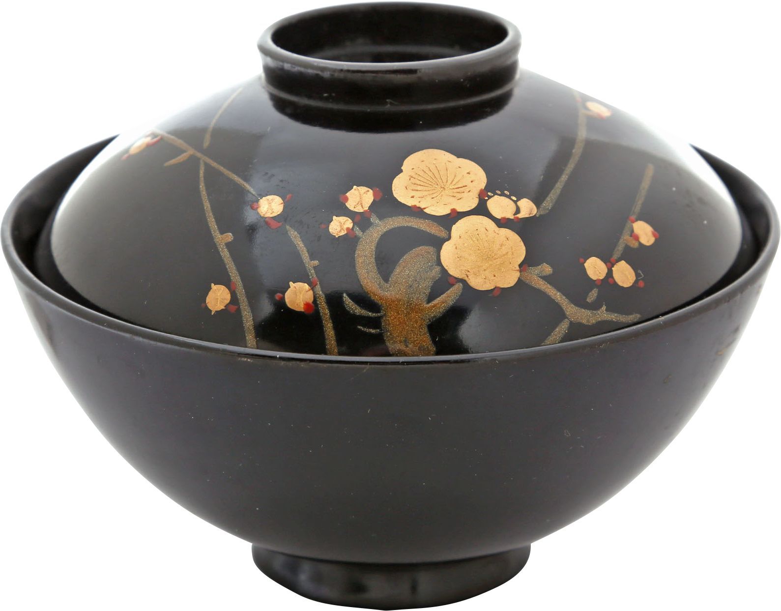 LOVELY JAPANESE LACQUERED BOWL LAND COVER C.1880 - Fagan Arms