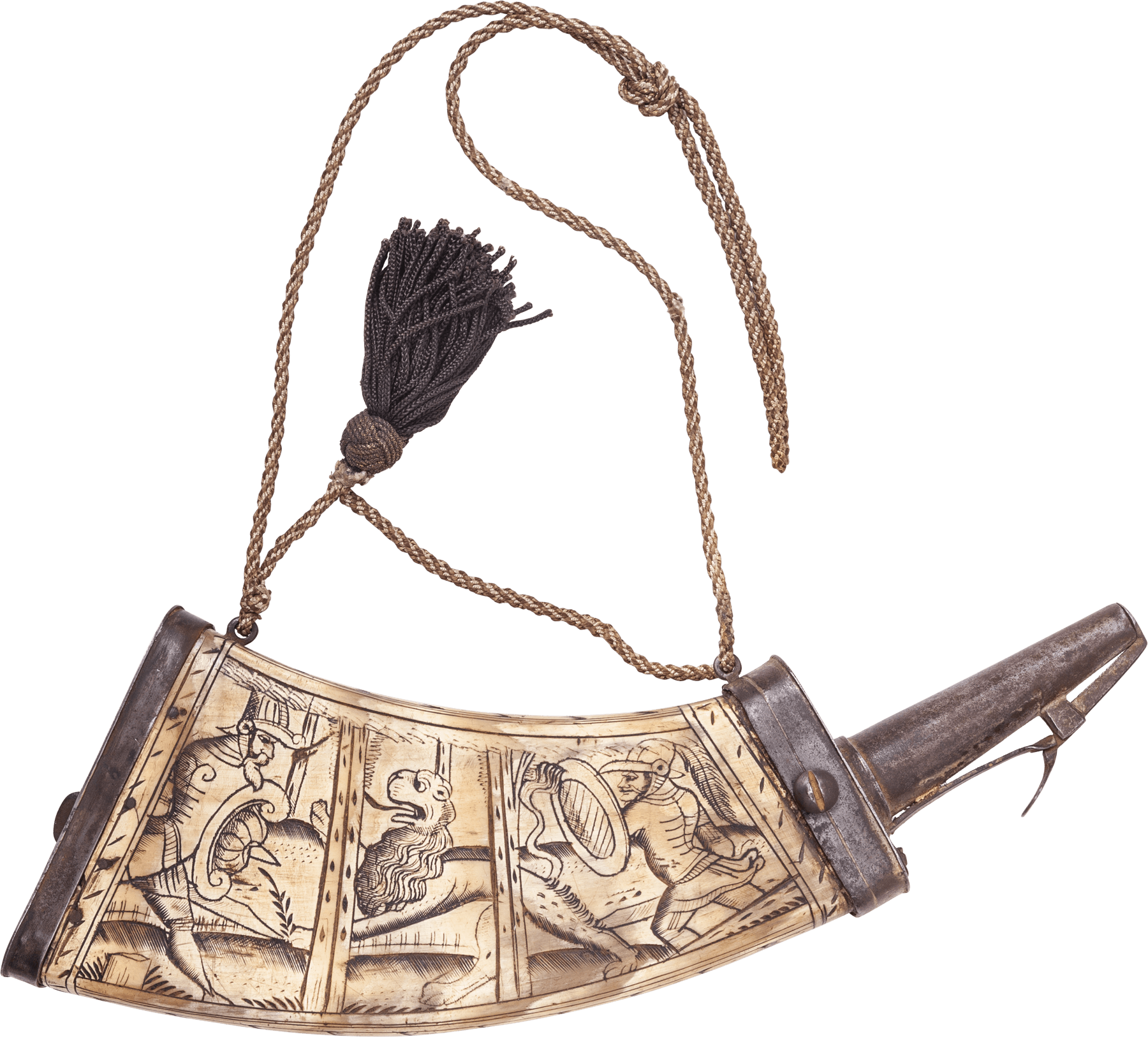 SAXON (GERMAN) POWDER FLASK C.1580-1610 - Fagan Arms