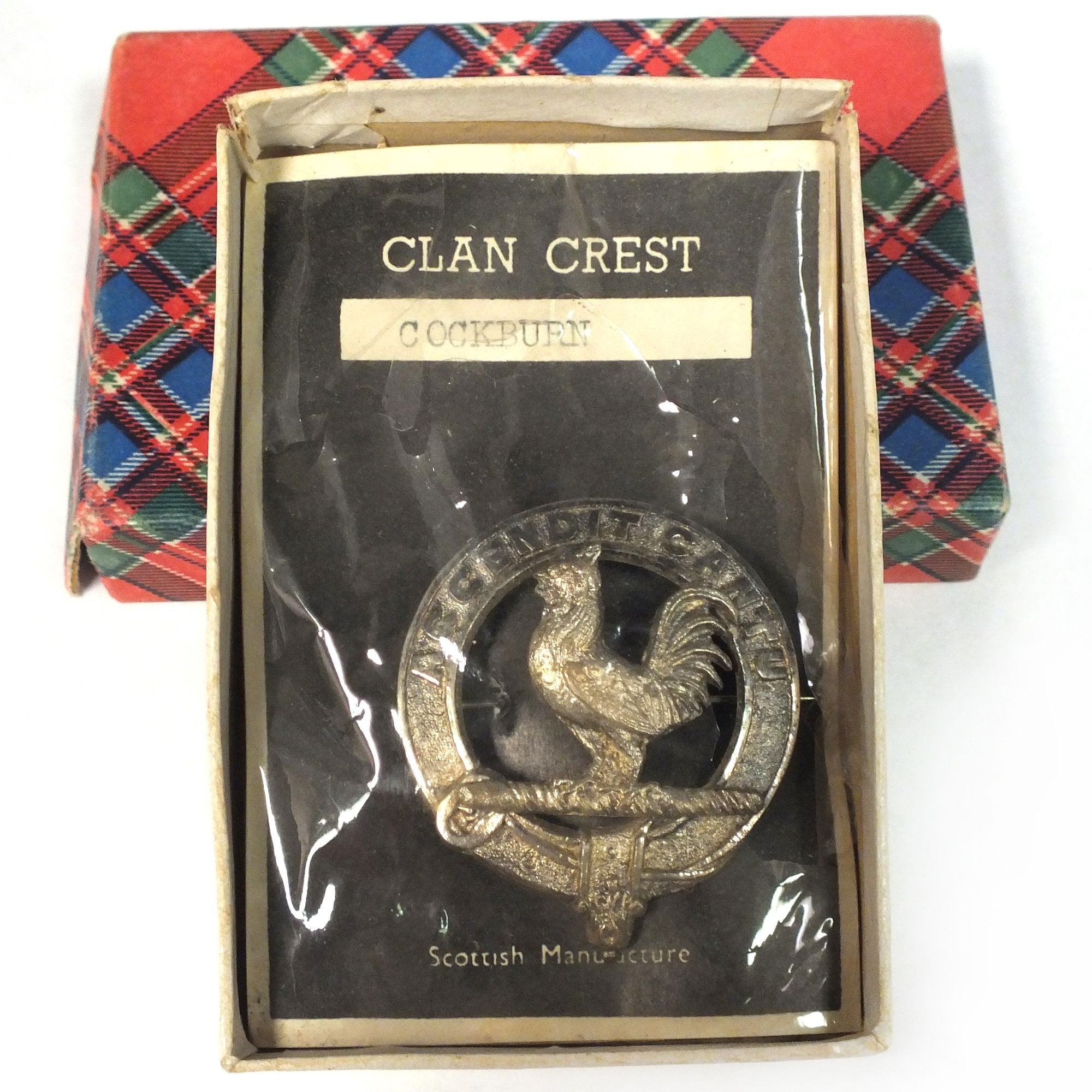 SCOTTISH PLAID BROOCH C.1900 FOR CLAN COCKBURN - Fagan Arms