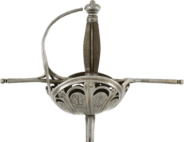 SPANISH CUP HILTED RAPIER C.1650