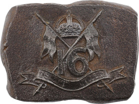 VICTORIAN STEEL DIE TO STRIKE THE HAT BADGE FOR THE BRITISH 16th LANCERS