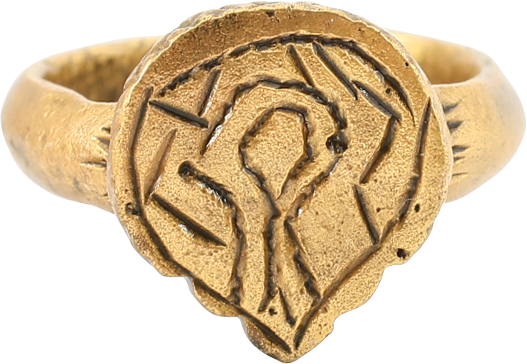 VIKING HEART RING C.900-1050 AD, SIZE 4 1/4