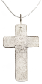 EUROPEAN SILVERED CROSS, 18th-19th CENTURY AD