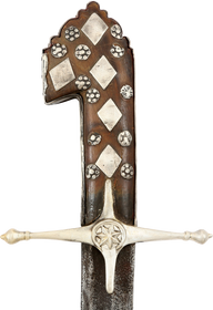 18TH CENTURY OTTOMAN SILVER MOUNTED KARABELA