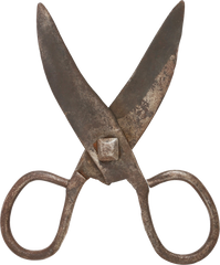 RARE PAIR OF EUROPEAN SHEARS, 17th-18th CENTURY