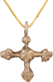 EUROPEAN CHRISTIAN CROSS NECKLACE, 9th-10th CENTURY