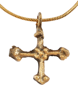 FINE EARLY CHRISTIAN CROSS NECKLACE C.800-1000 AD