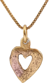ANCIENT VIKING HEART PENDANT NECKLACE, 866-1067 AD