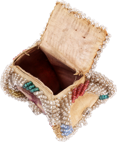 IROQUOIS INDIAN BEADED WHIMSY BOX, C.1900-10