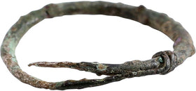 CELTIC FINGER RING, C. 500-100 BC, SIZE 2 1/2